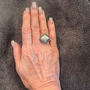 HSN Sterling Silver Brown Diamond Ring